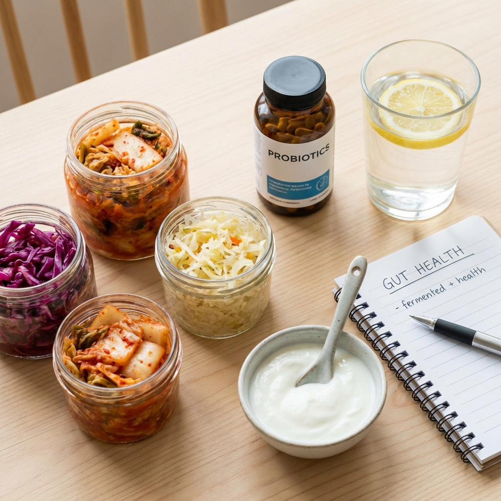 Probiotics on table