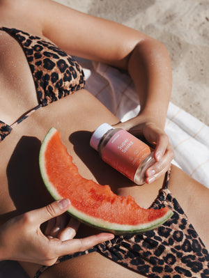 watermelon on stomach